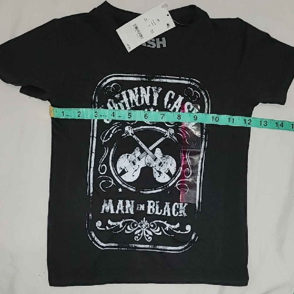 Johnny Cash Boys' Black T-Shirt, Short Sleeve, Size 3T - Picture 4 of 4